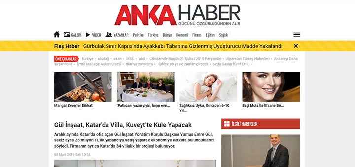 Gül İnşaat, Anka Haber Sitesinde