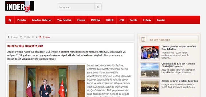  Yunus Emre Gül İndergi Web Sitesinde